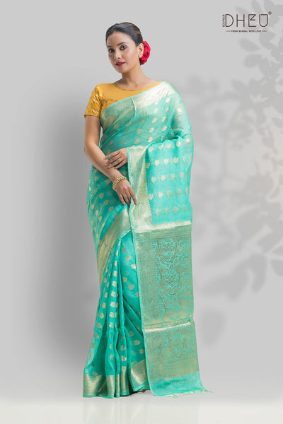 Designer Silk Linen Saree