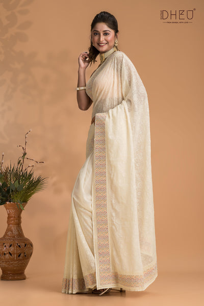 Crocus - Exclusive Chiffon Georgette Saree