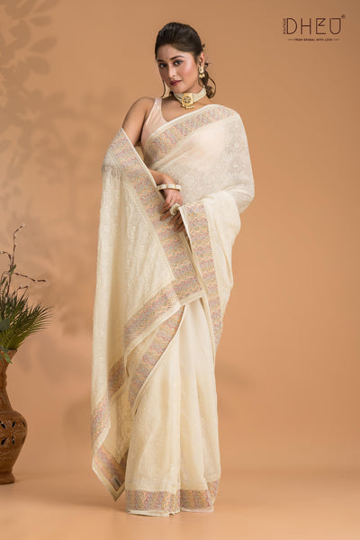 Crocus - Exclusive Chiffon Georgette Saree