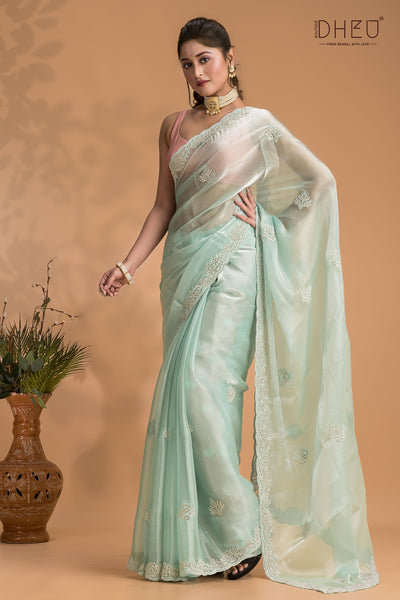 Designer chiffon georgette saree at lowest cost only at dheu.in