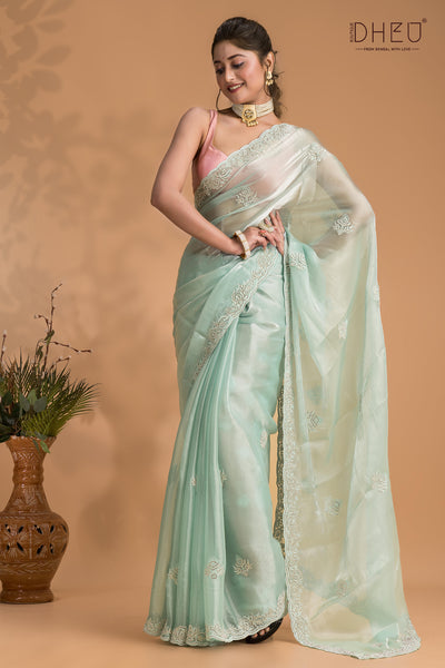 Exclusive Designer Organza Saree