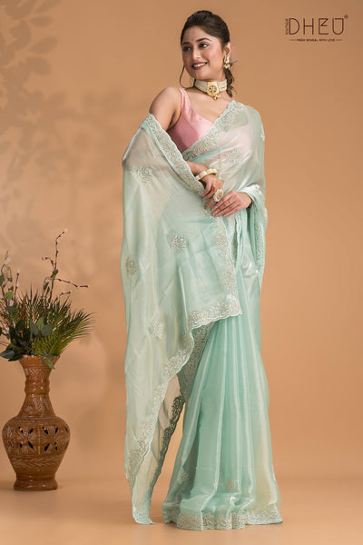 Exclusive Designer Organza Saree