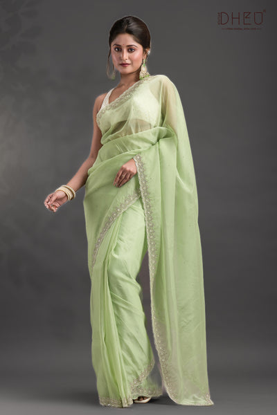 Designer chiffon georgette saree at lowest cost only at dheu.in