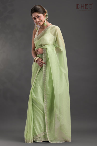 Amaryllis - Designer Chiffon Silk Saree