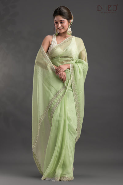 Amaryllis - Designer Chiffon Silk Saree