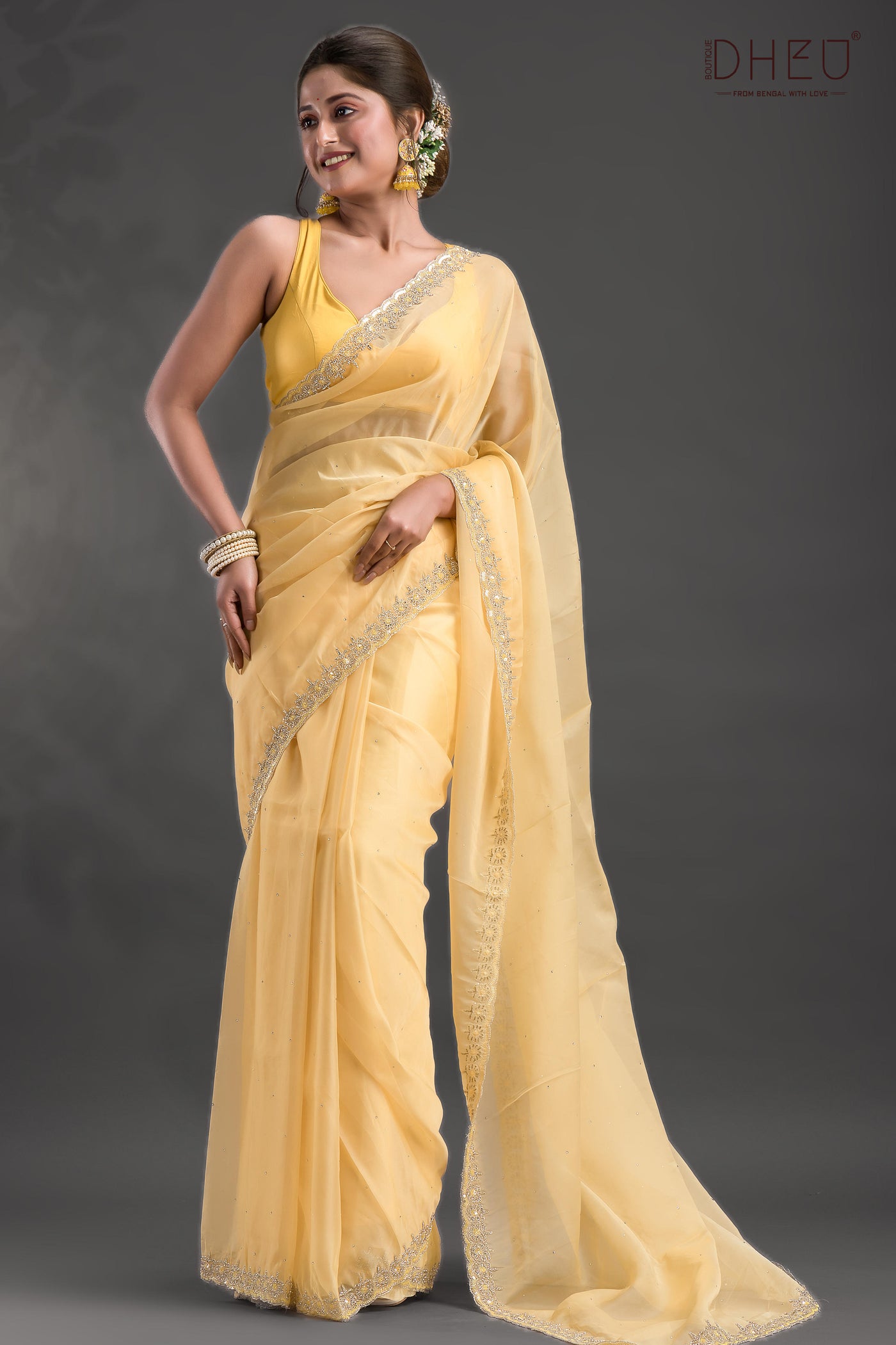 Designer Chiffon Silk Saree