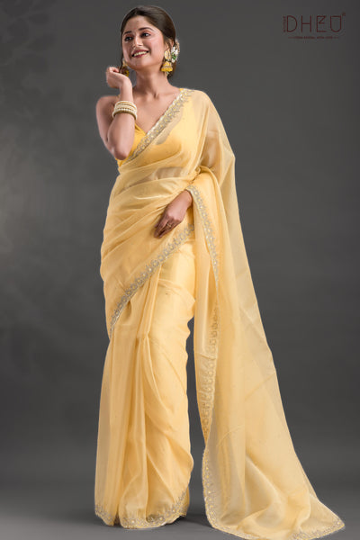 Designer chiffon georgette saree at lowest cost only at dheu.in