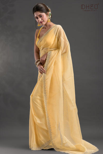 Camellia - Designer Chiffon Silk Saree