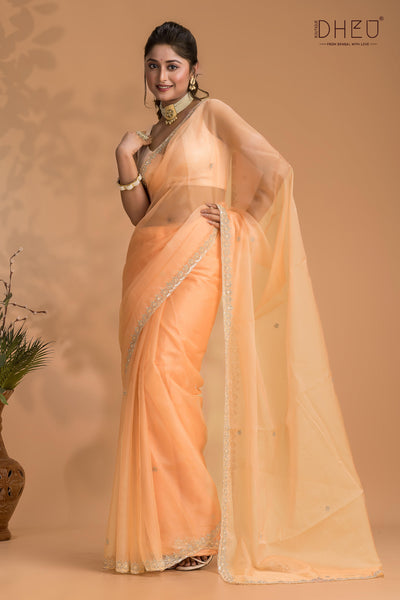 Designer Chiffon Silk Saree