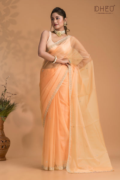 Designer Chiffon Silk Saree