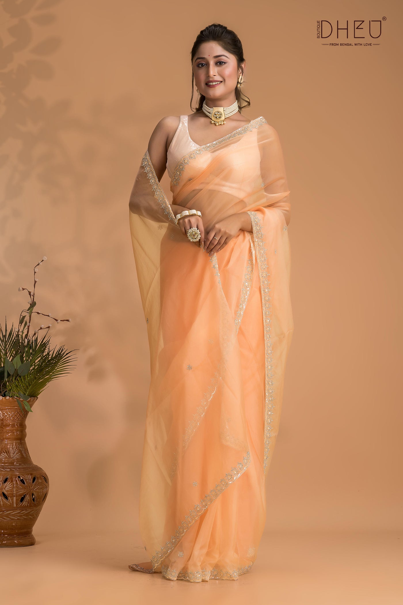 Designer Chiffon Silk Saree