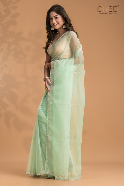 Designer Chiffon Silk Saree