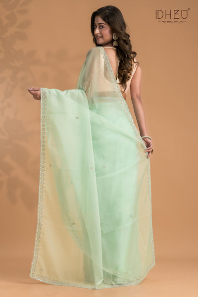 Designer Chiffon Silk Saree