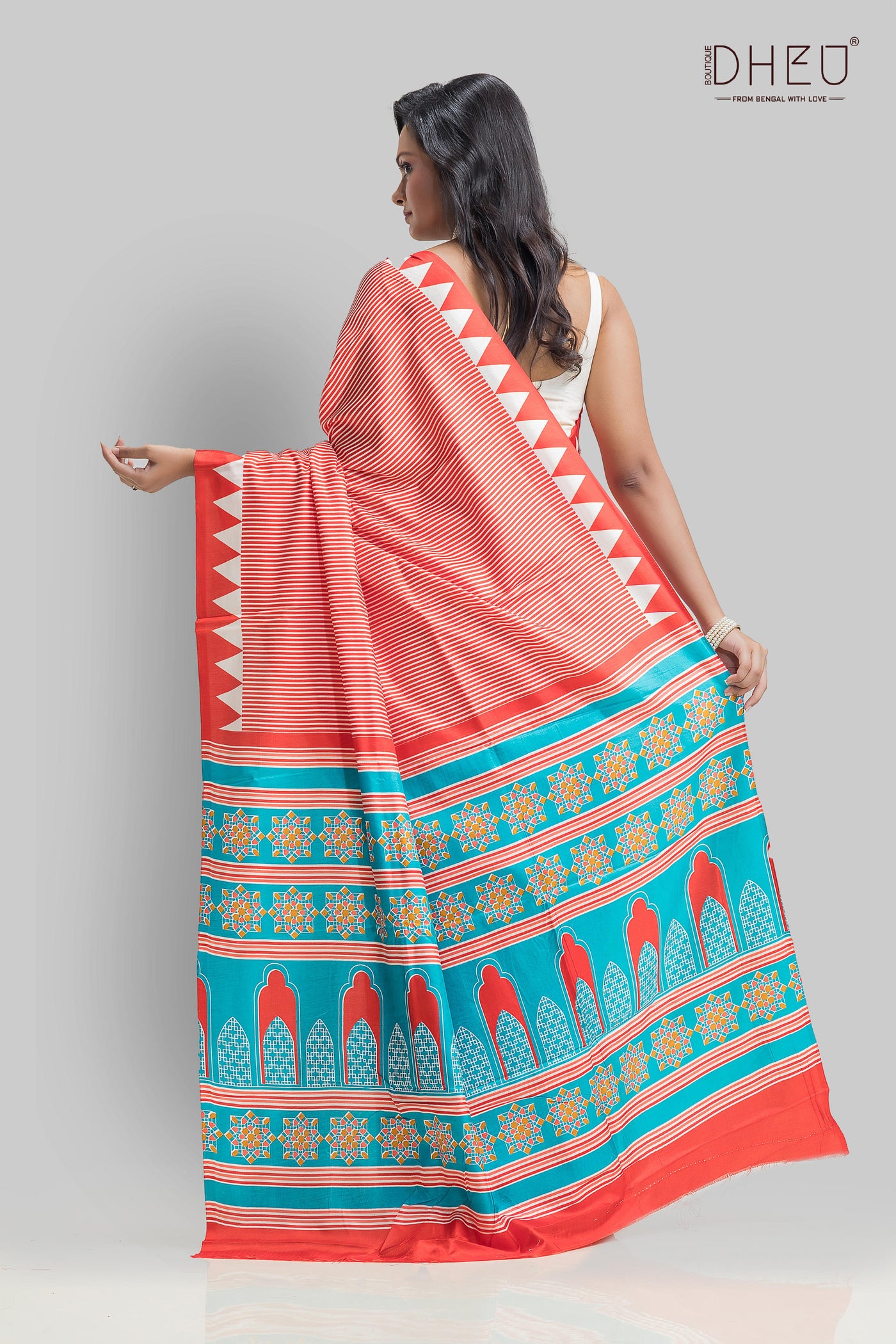 Handloom Printed Silk Saree