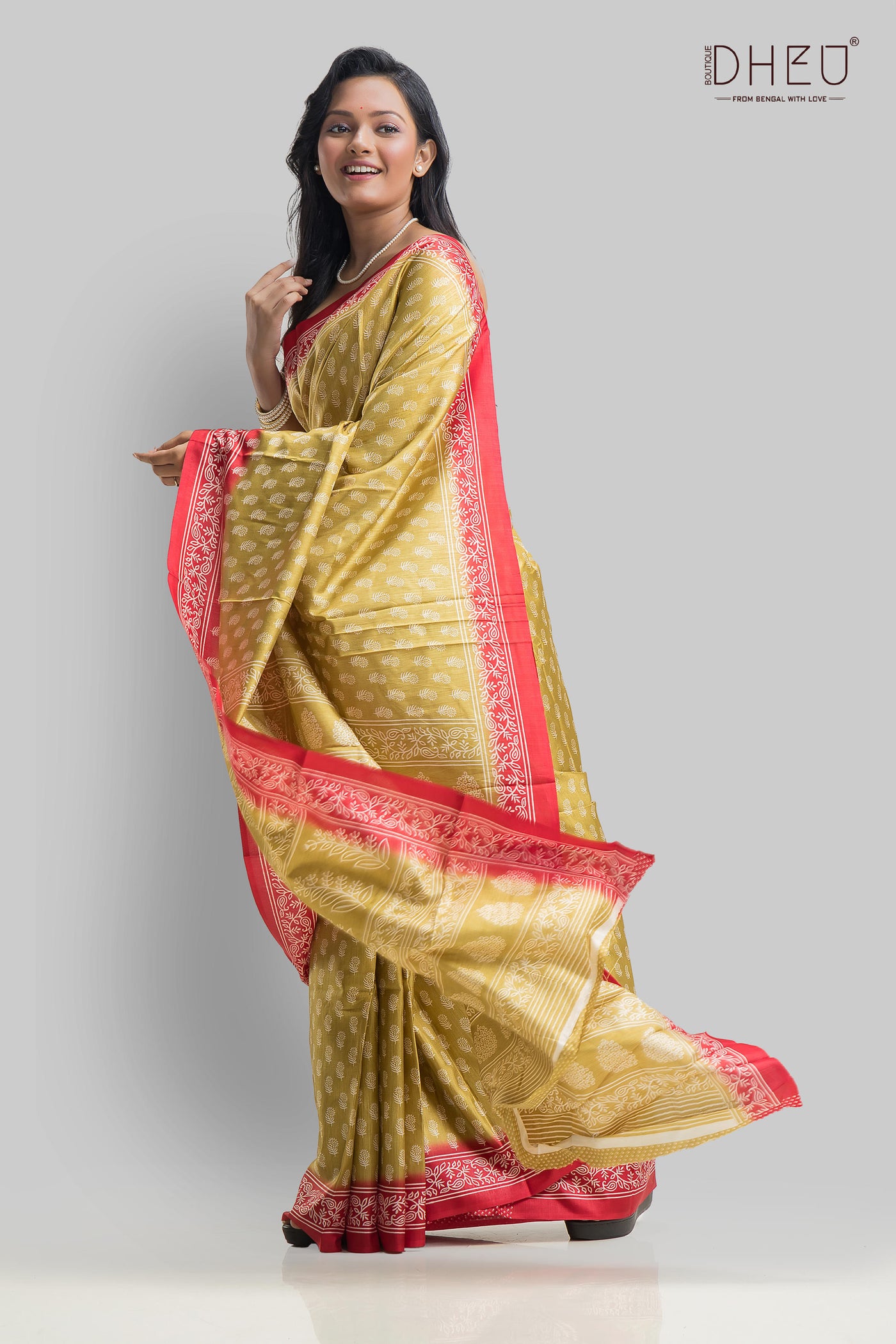 Handloom Printed Silk Saree