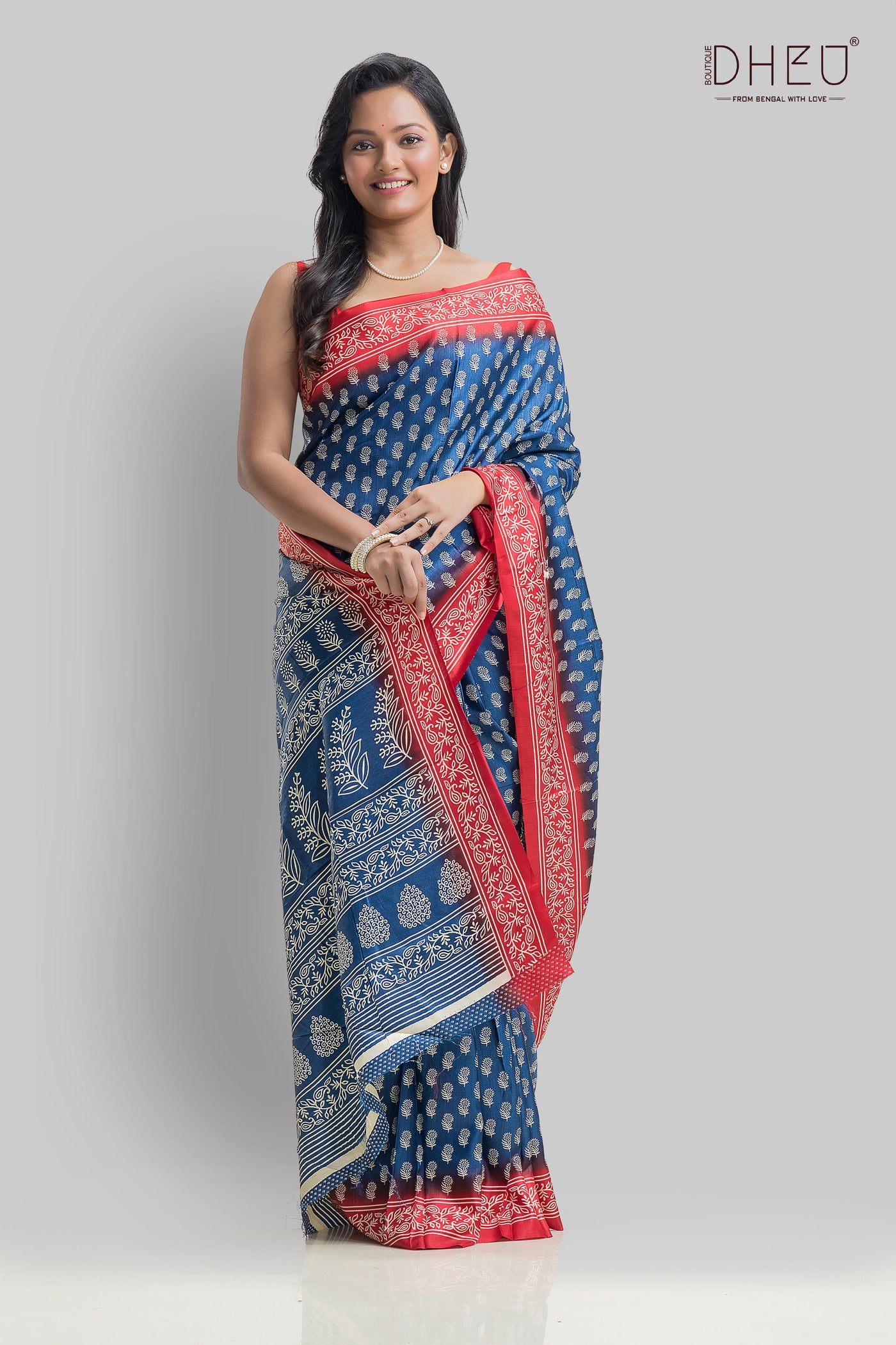 Designer blended silk saree at lowest cost only at dheu.in