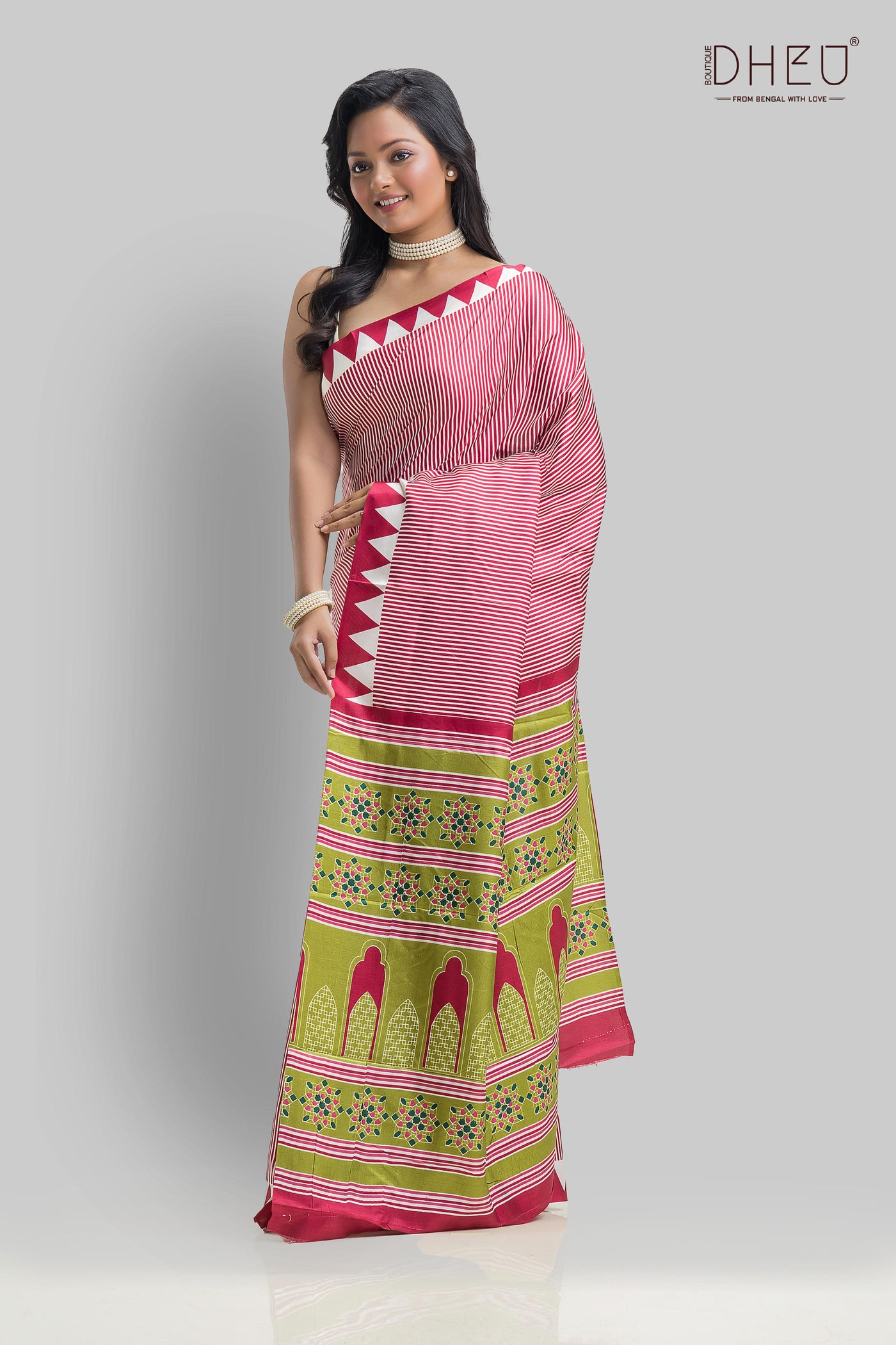 Designer printed silk saree at lowest cost only at dheu.in