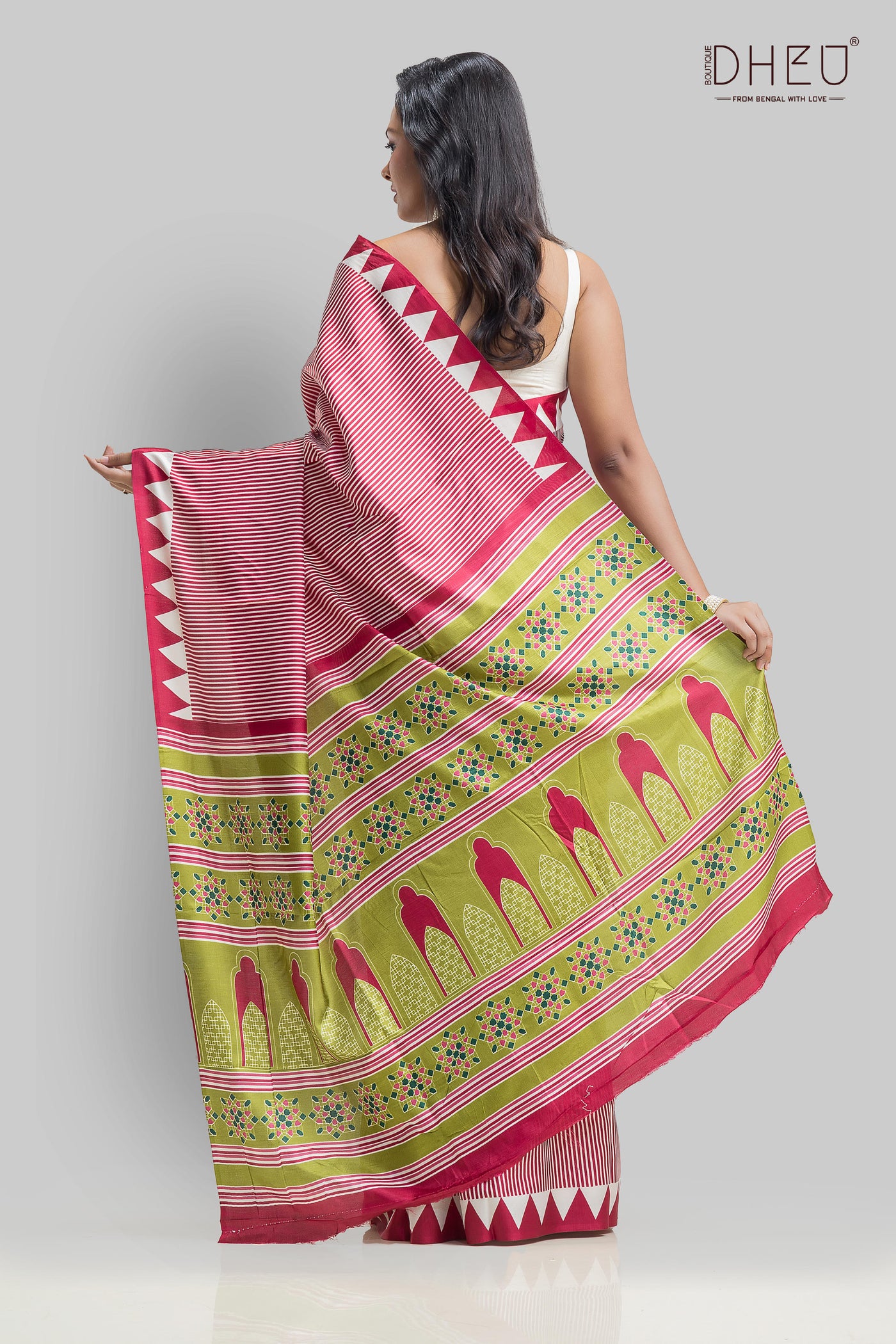 Handloom Printed Silk Saree