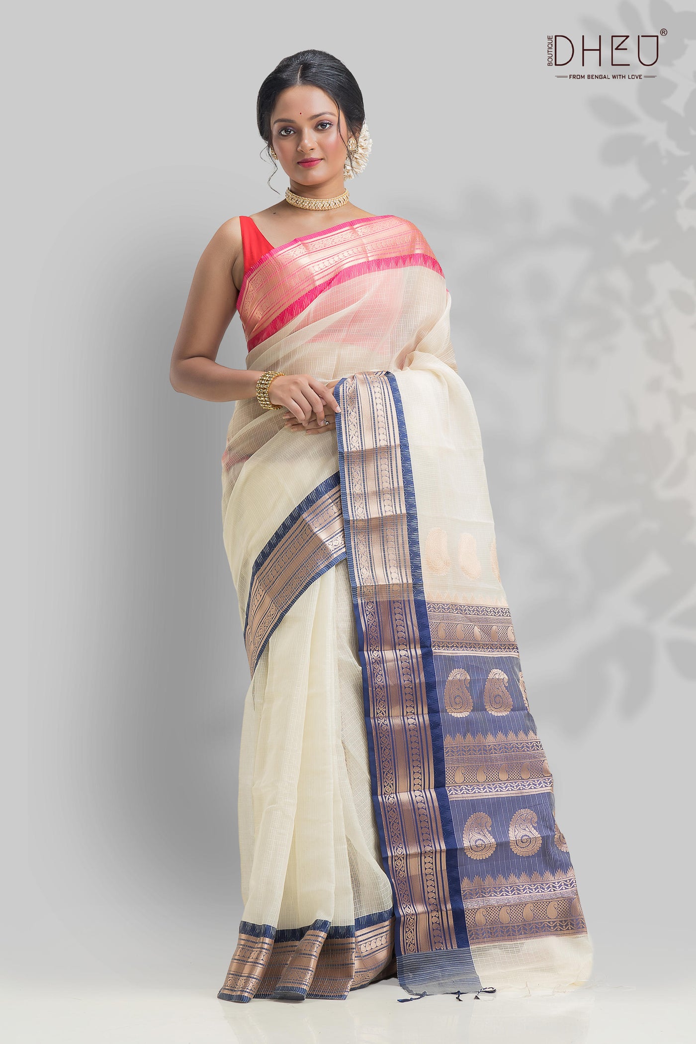 Designer handloom silk saree at lowest cost only at dheu.in