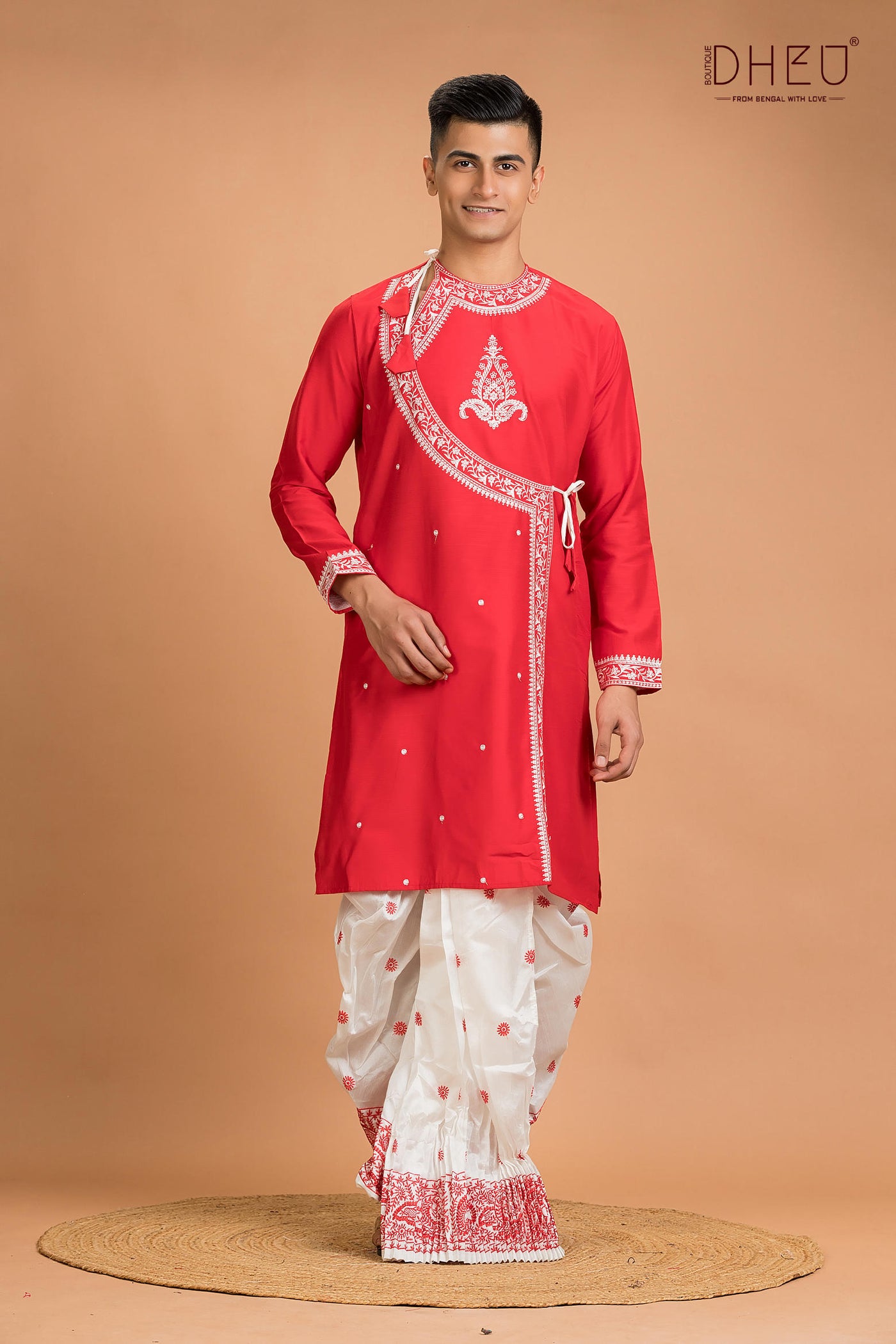 Designer Silk Kurta Dhoti(Optional) Set