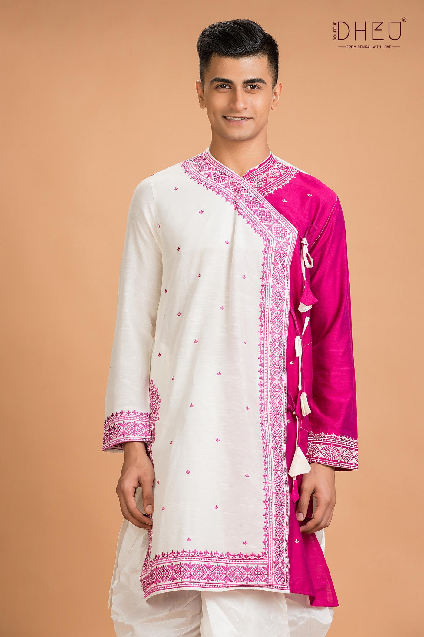 Designer Silk Kurta Dhoti(Optional) Set