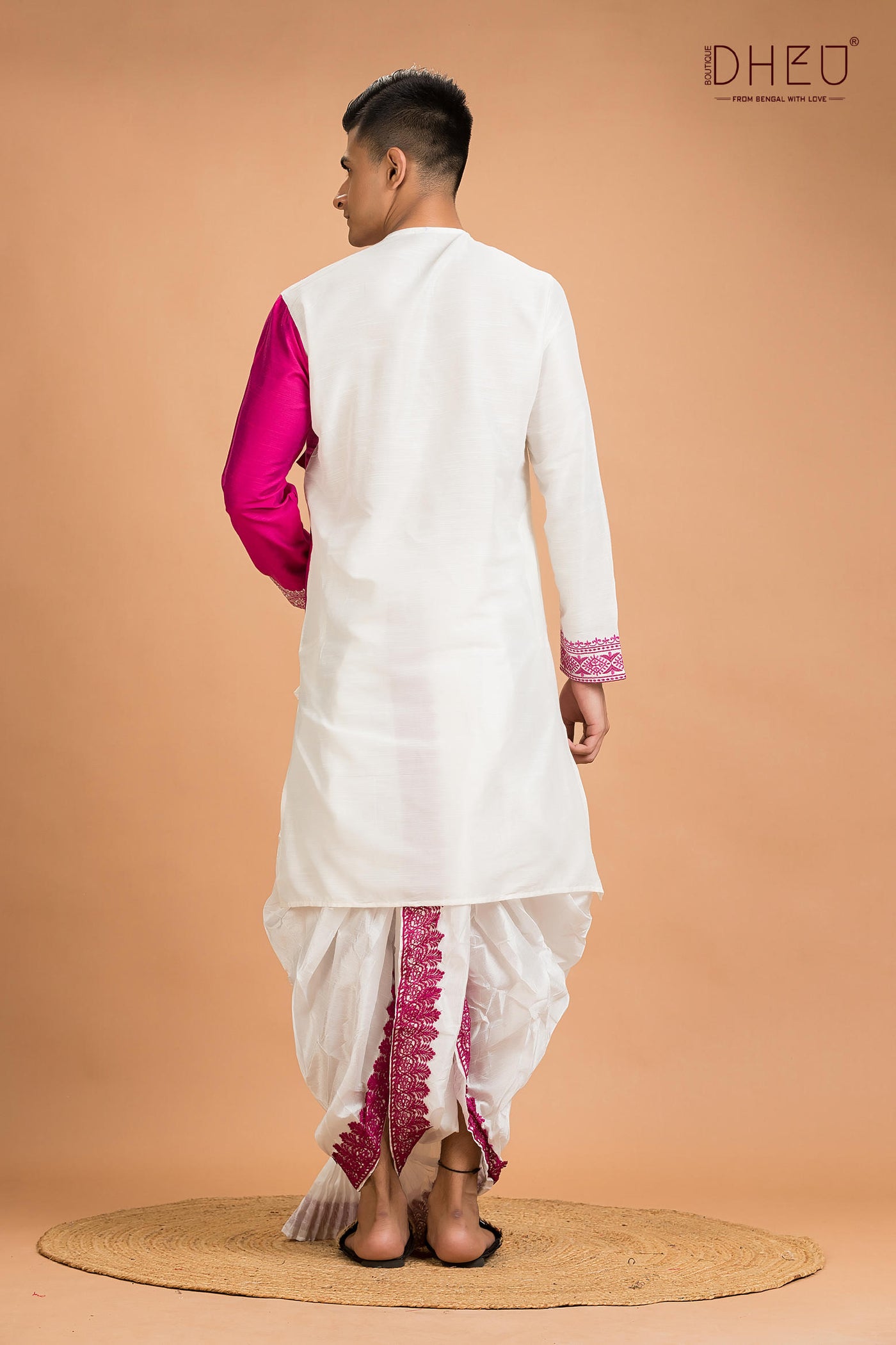 Designer Silk Kurta Dhoti(Optional) Set