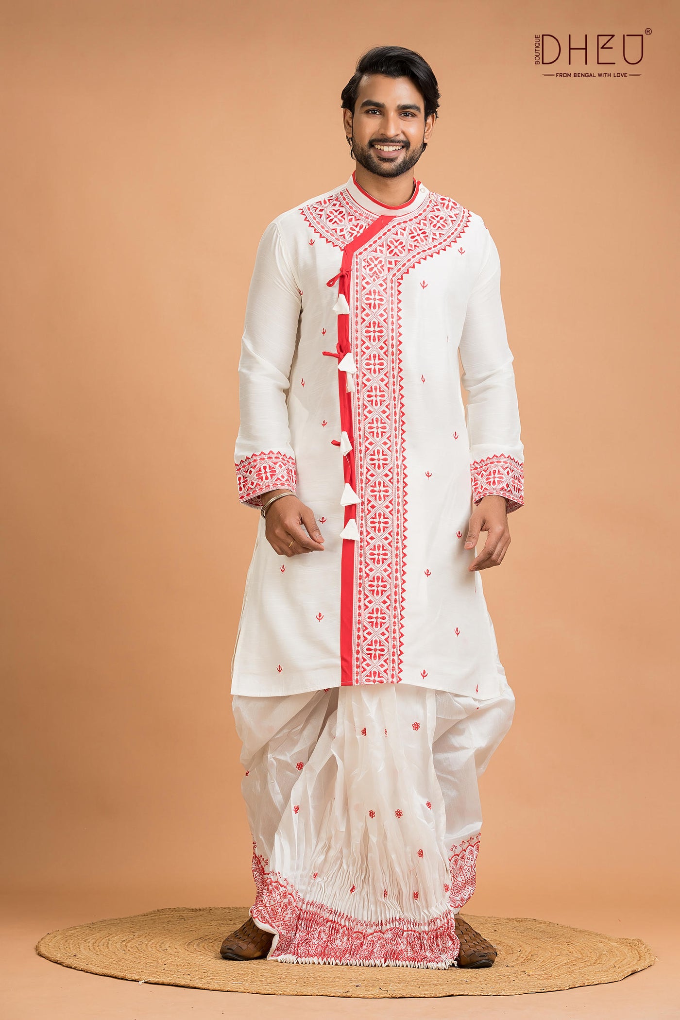 Designer Silk Kurta Dhoti(Optional) Set