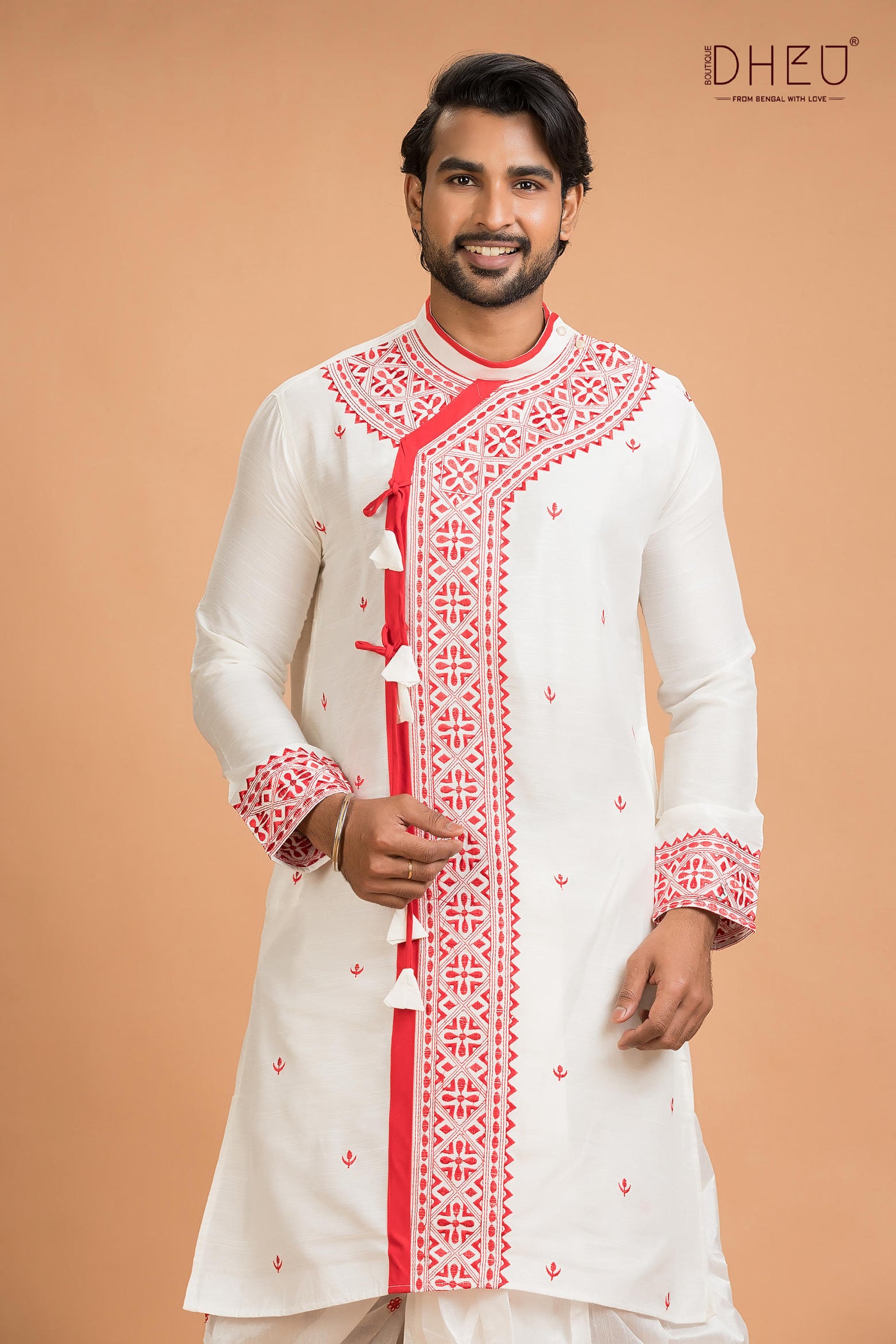Designer Silk Kurta Dhoti(Optional) Set