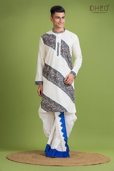 Dheu Designer Kurta Dhoti(Optional) Set