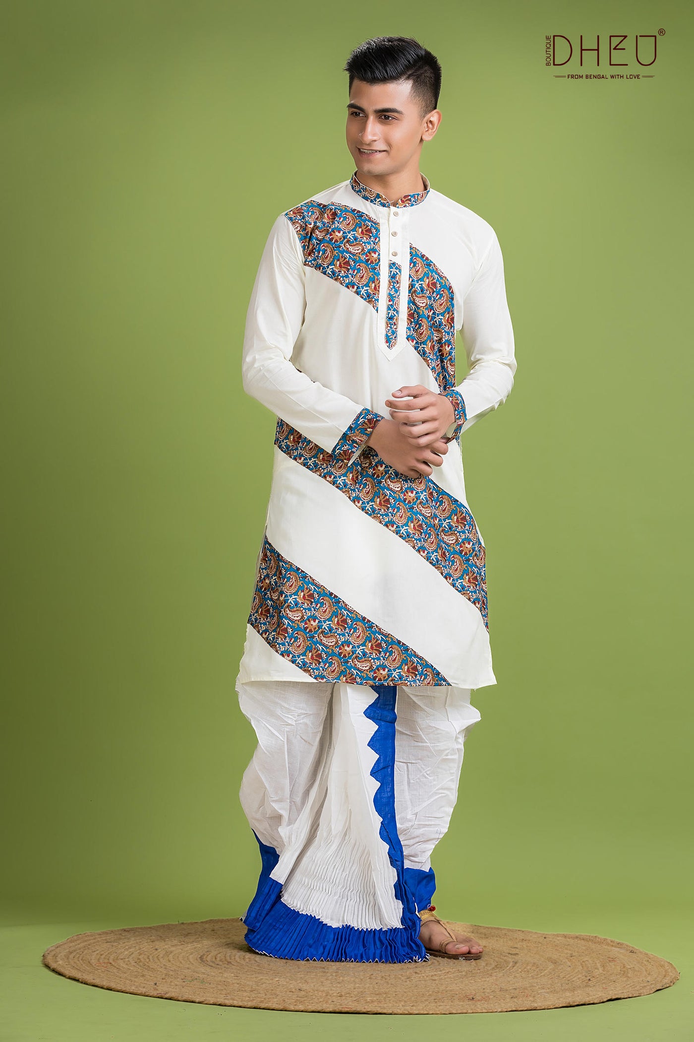 Dheu Designer Kurta Dhoti(Optional) Set