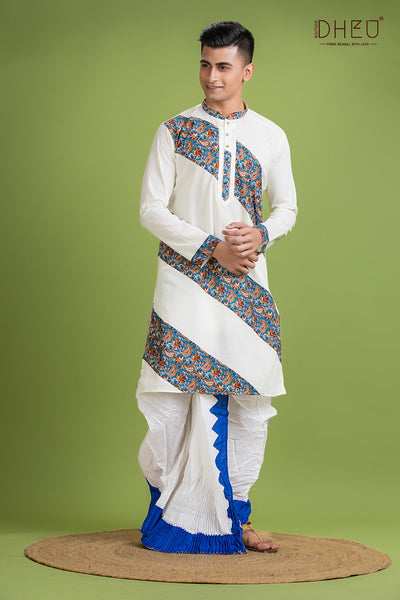 Dheu Designer Kurta Dhoti(Optional) Set