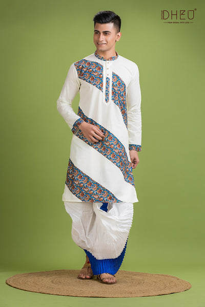 Dheu Designer Kurta Dhoti(Optional) Set