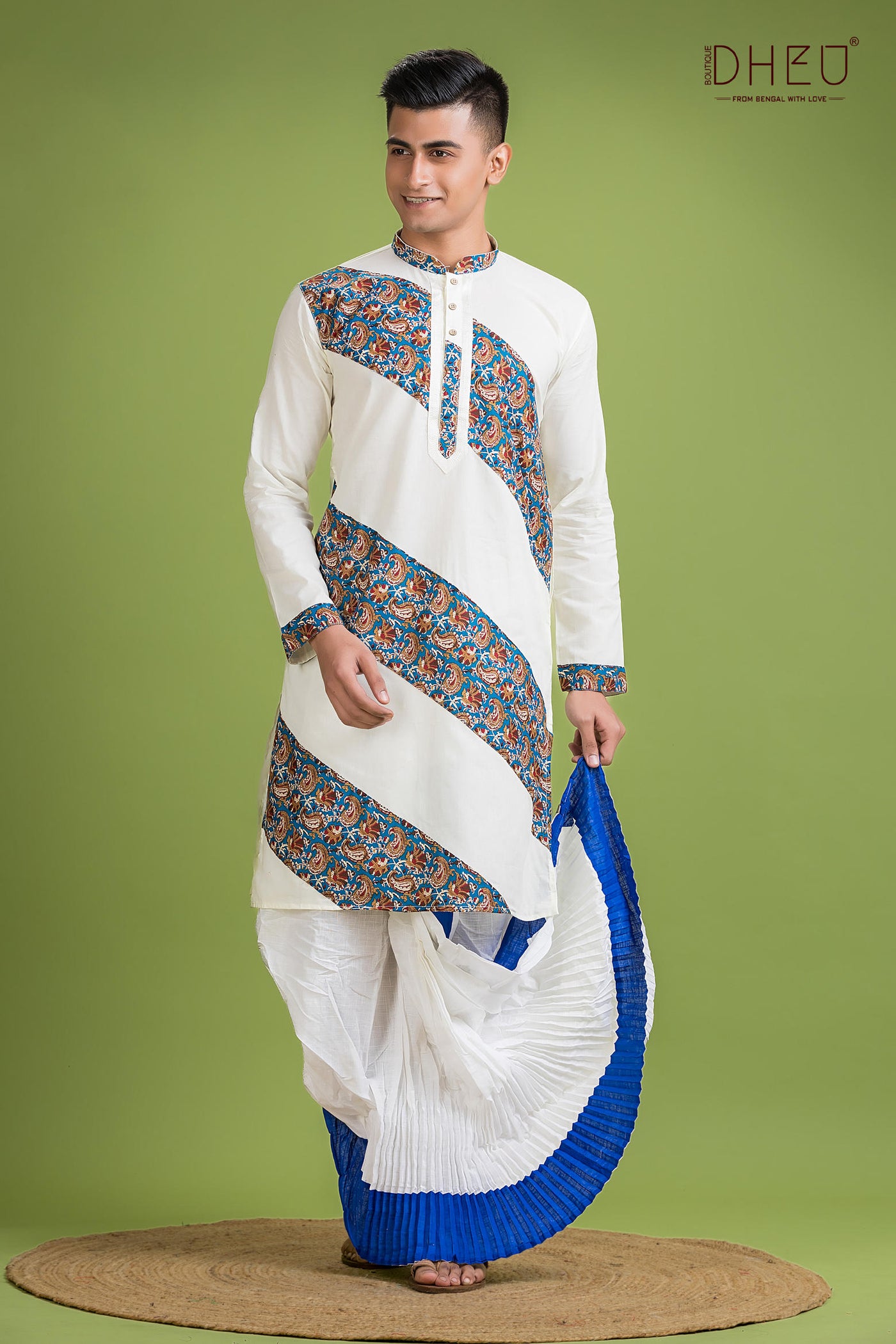 Dheu Designer Kurta Dhoti(Optional) Set