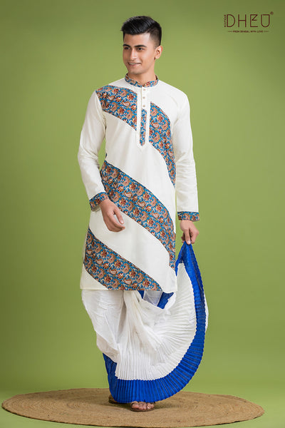 Dheu Designer Kurta Dhoti(Optional) Set
