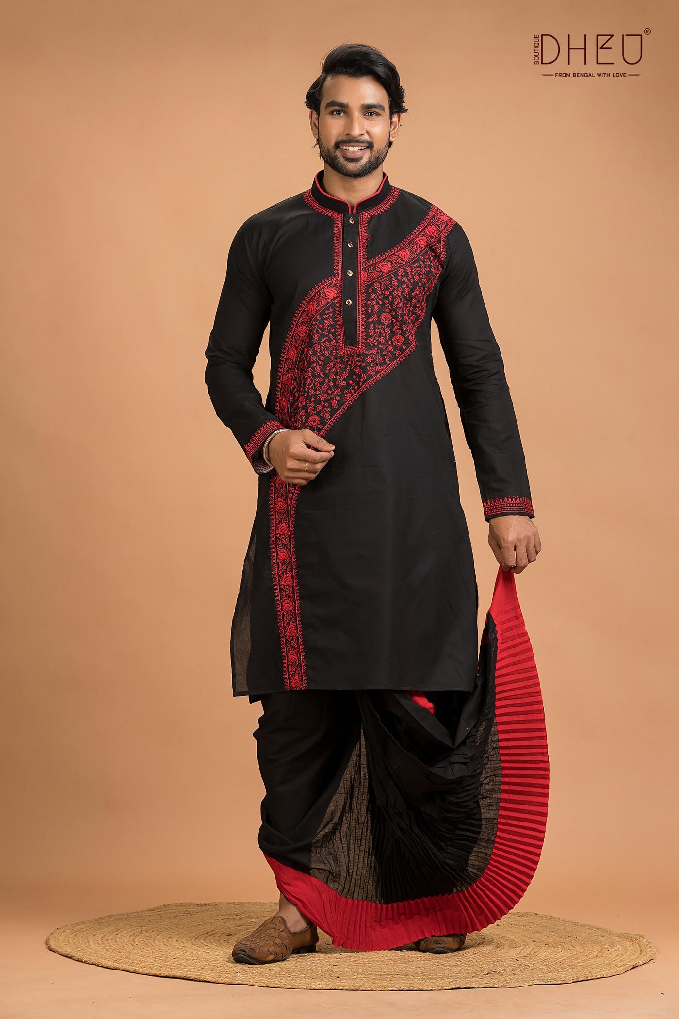 Dheu Designer Kurta Dhoti(Optional) Set