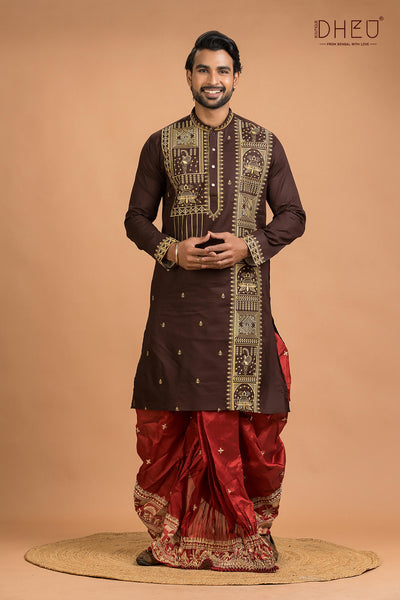 Designer Kurta Dhoti(Optional) Set