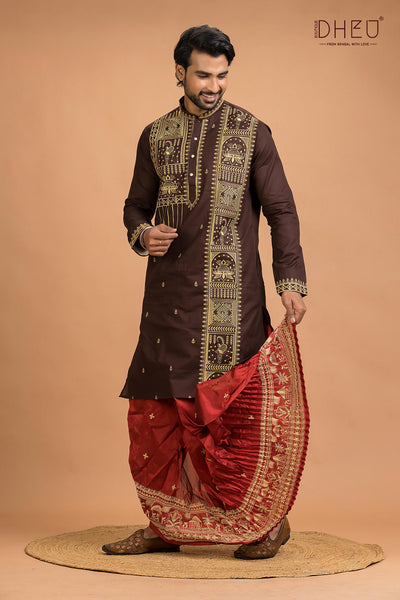 Designer Kurta Dhoti(Optional) Set