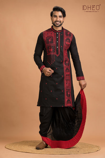 Dheu Designer Kurta Dhoti(Optional) Set