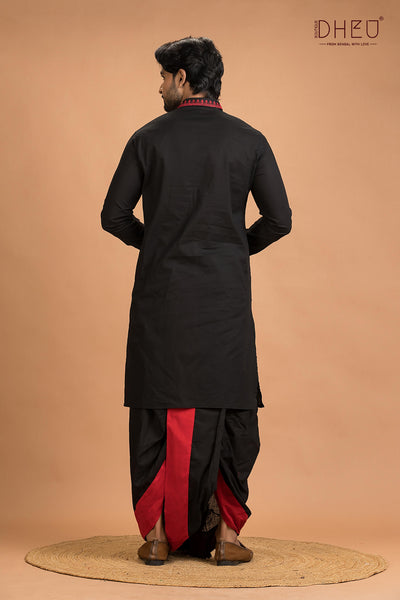 Dheu Designer Kurta Dhoti(Optional) Set