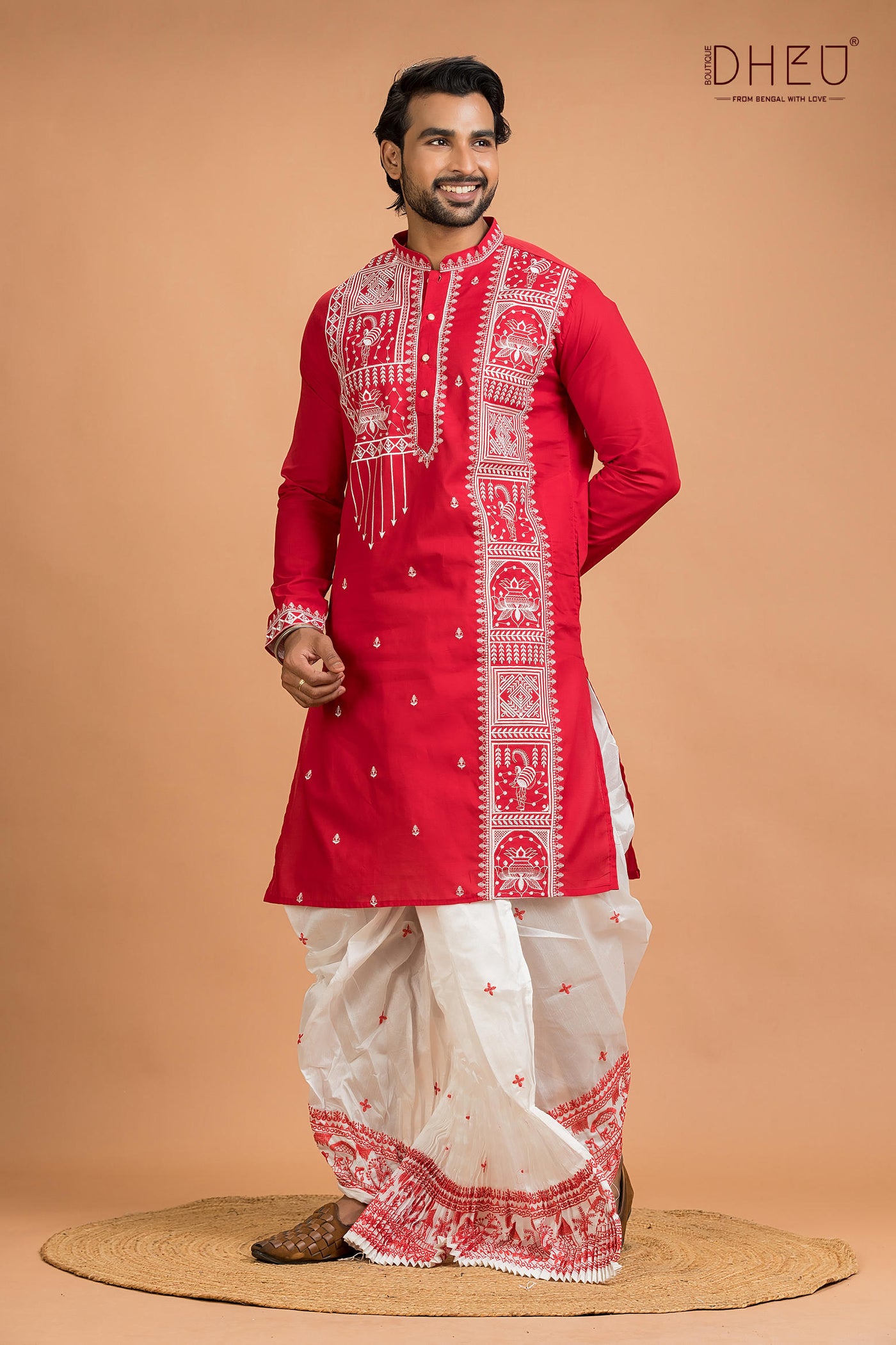 Designer Silk Kurta Dhoti(Optional) Set
