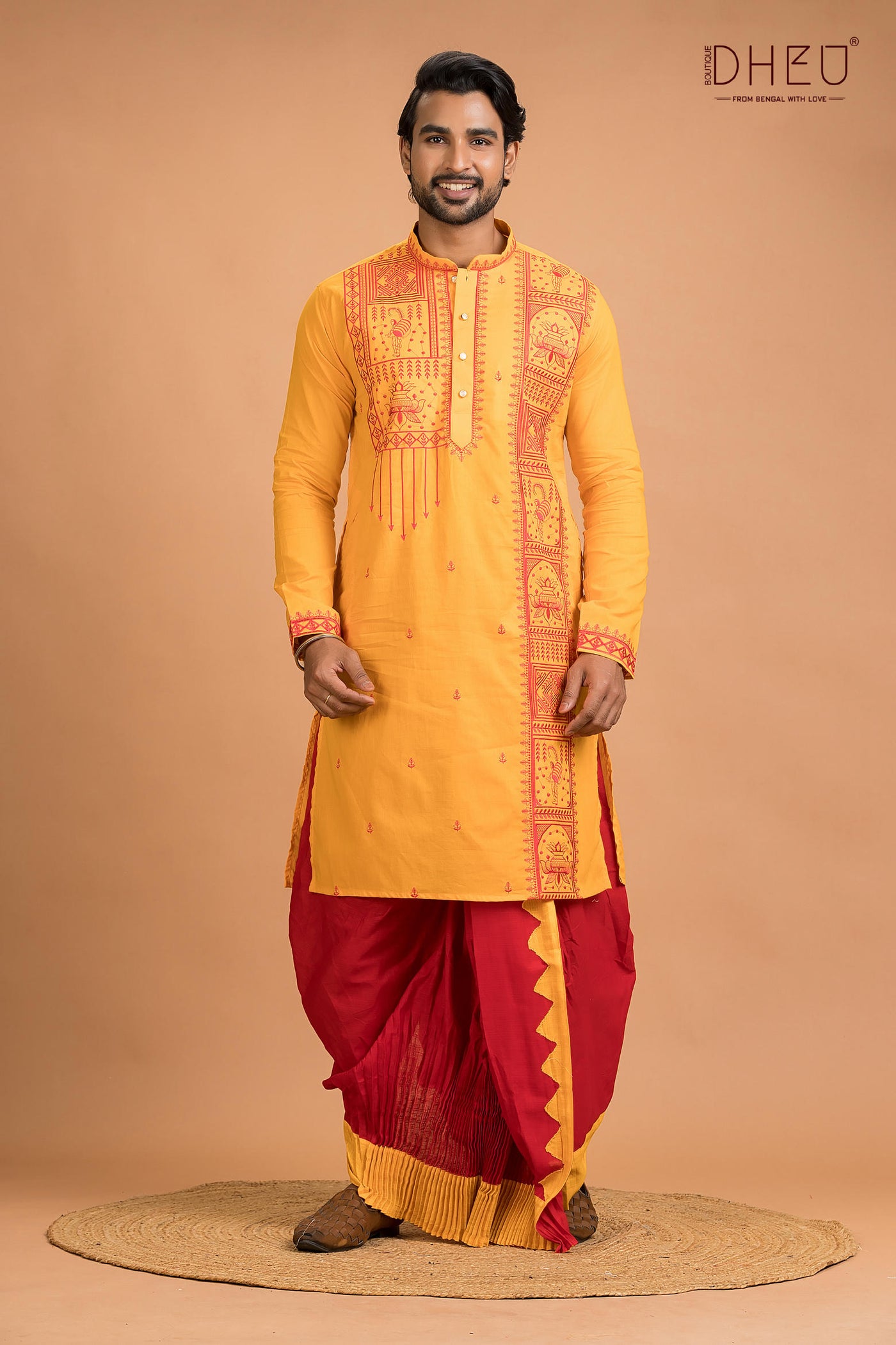 Dheu Designer Kurta Dhoti(Optional) Set