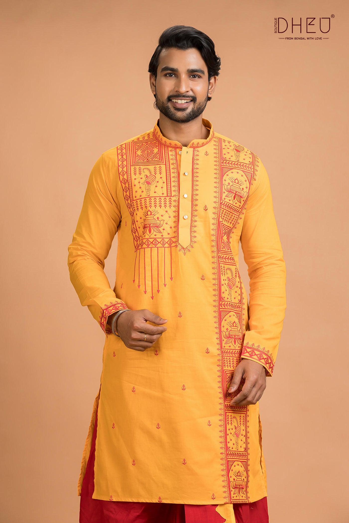 Dheu Designer Kurta Dhoti(Optional) Set