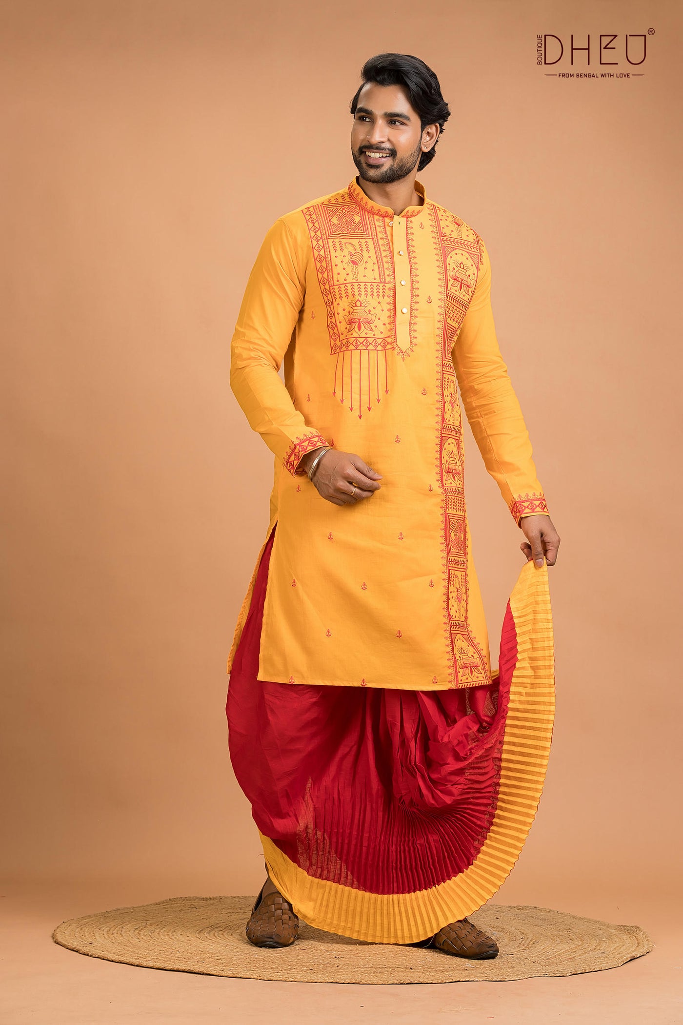 Dheu Designer Kurta Dhoti(Optional) Set