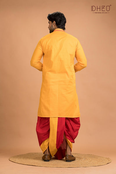 Dheu Designer Kurta Dhoti(Optional) Set