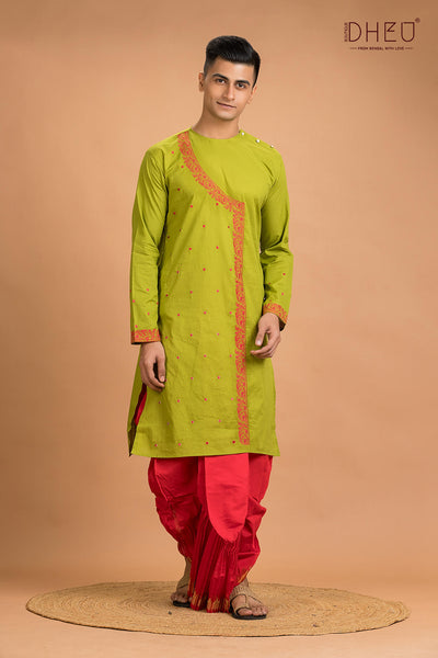Dheu Designer Kurta Dhoti(Optional) Set