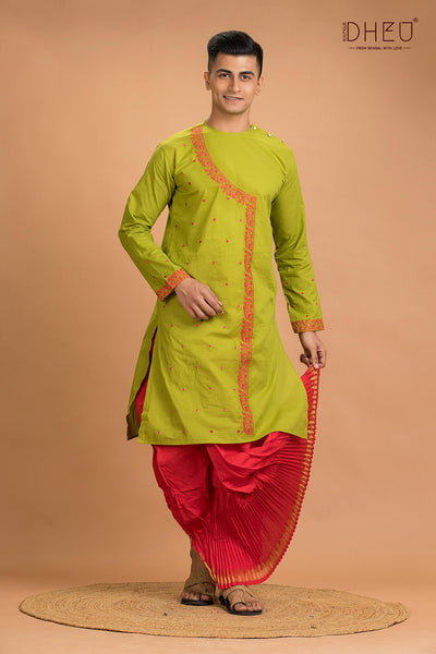 Dheu Designer Kurta Dhoti(Optional) Set