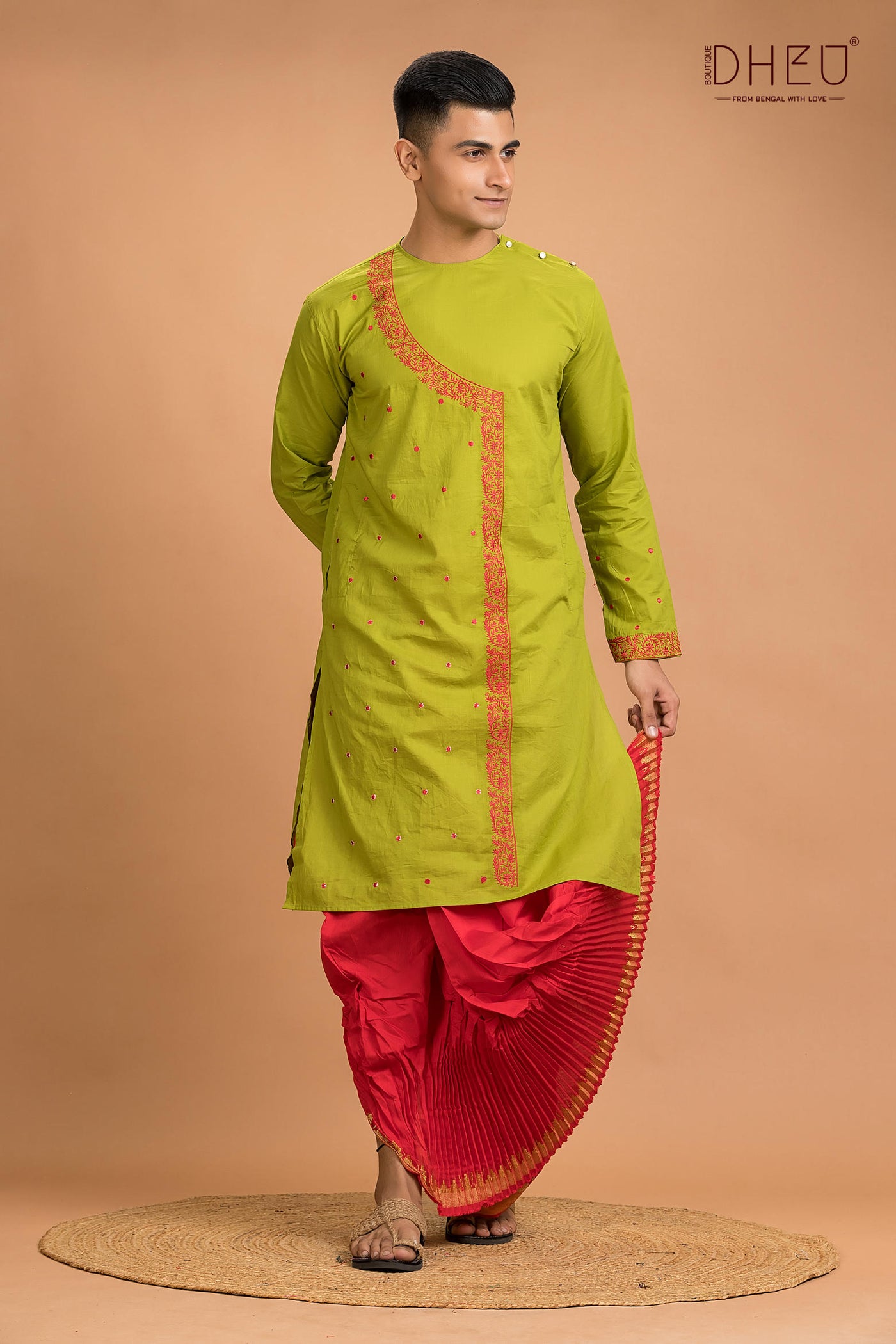 Dheu Designer Kurta Dhoti(Optional) Set