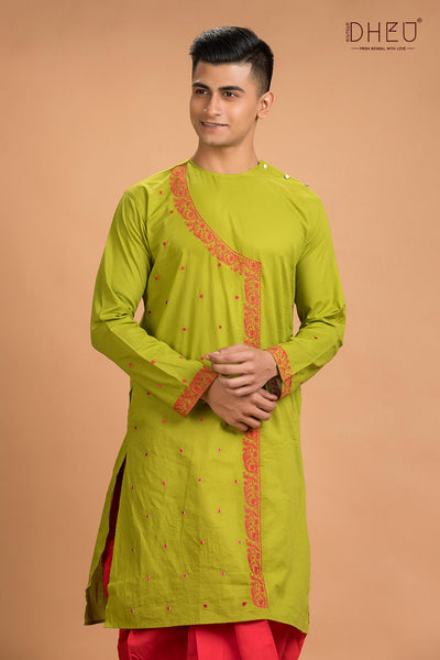 Dheu Designer Kurta Dhoti(Optional) Set