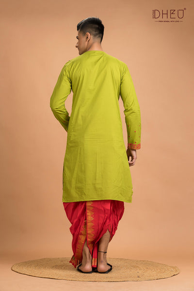 Dheu Designer Kurta Dhoti(Optional) Set