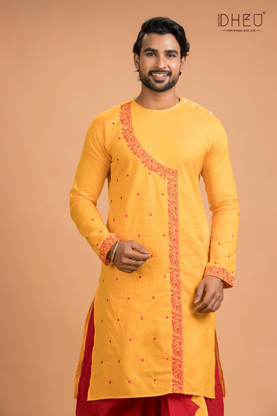 Dheu Designer Kurta Dhoti(Optional) Set